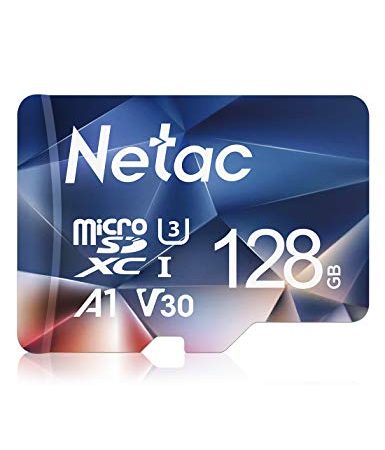 Netac Carte SD 128go SDXC, Micro SD Carte Mémoire Switch, Appareil Photo, PS Vita, PS2, Telephone, PS4 Pro, Go Pro (UHS-1 100 Mo/S V10 A1 4K)