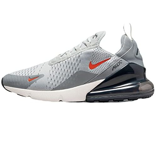 Nike Baskets Air Max 270 pour homme - Gris, Grey Fog Team Ogange Sail Particle Grey, 44.5 EU