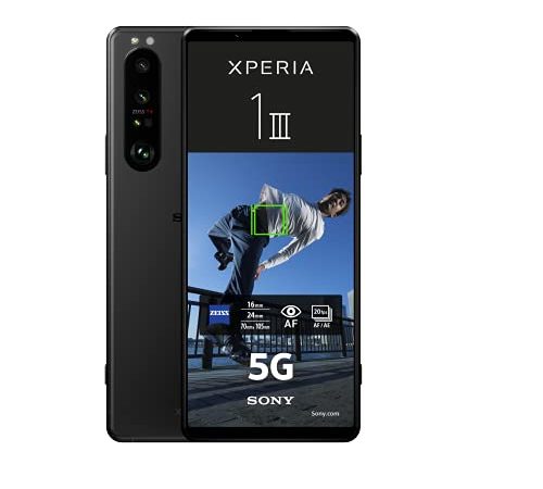 Sony Xperia 1 III, Smartphone Android, Téléphone Portable 5G, Ecran 6.5" 21:9 CinemaWide 4K HDR OLED 120Hz - 4 objectifs ZEISS T* Noir