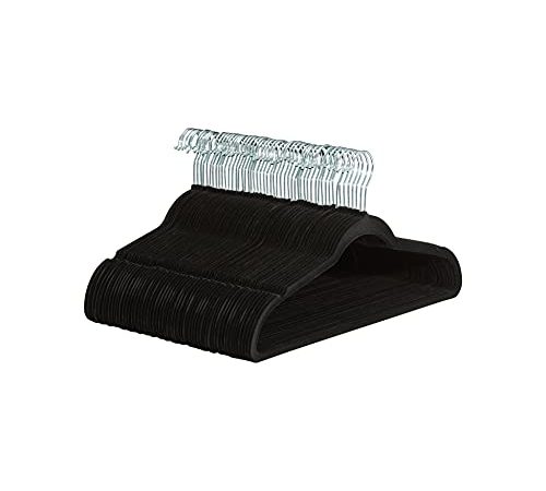 Amazon Basics Lot de 50 cintres en velours pour costumes Noir