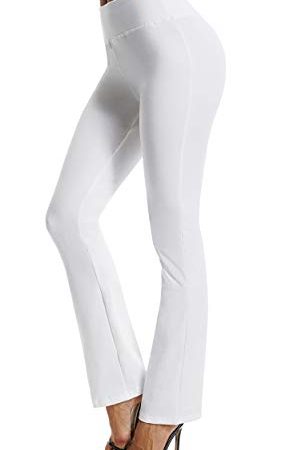 FITTOO Yoga Pantalon Femme Legging de Sport Extensible Fitness Jogging Danse Blanc Taille M