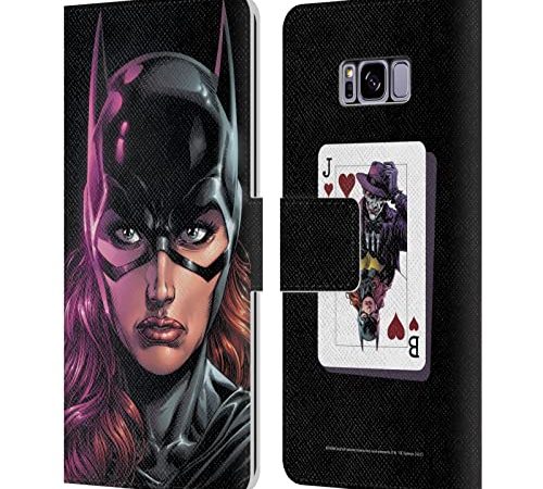 Head Case Designs sous Licence Officielle Batman DC Comics Batgirl Three Jokers Coque en Cuir à Portefeuille Compatible avec Samsung Galaxy S8+ / S8 Plus