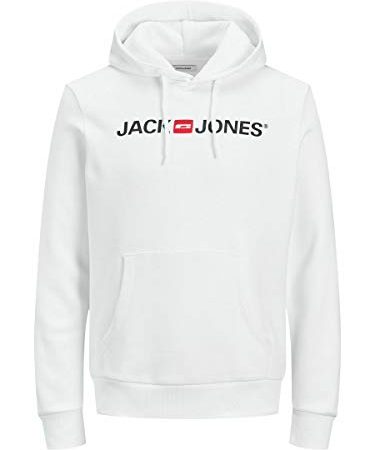 JACK & JONES Jjecorp Old Logo Sweat à Capuche Noos Sweatshirt, Blanc, L Homme