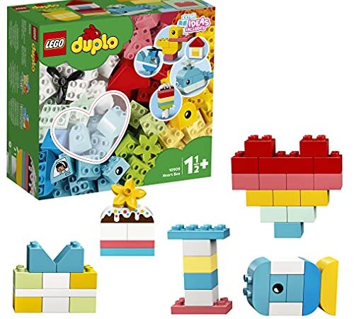 LEGO 10909 Duplo Classic La Boîte Coeur, Jouet Éducatif, Briques de Construction pour Bébé