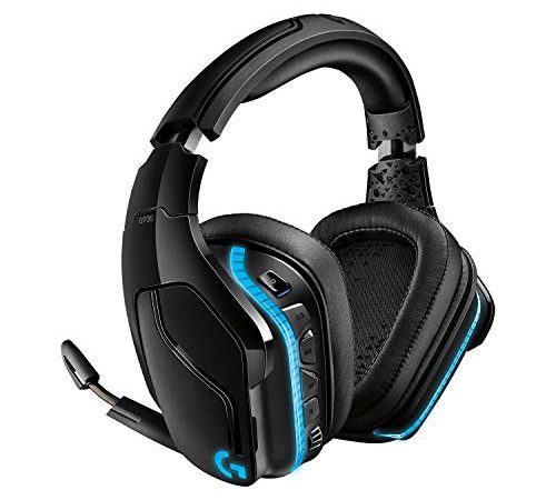 Logitech G935 Casque Gamer RVB Sans Fil, Son 7.1 Surround, DTS Headphone:X 2.0, Transducteurs 50mm Pro-G, 2,4 GHz Sans Fil, Micro avec Sourdine Flip-Up, PC/Mac/PS4/Nintendo Switch - Noir