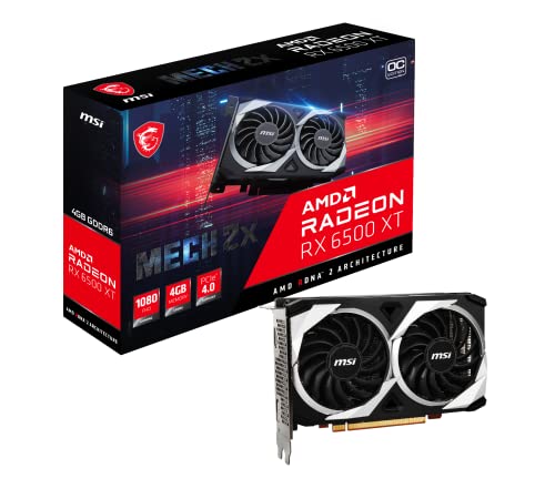 MSI RX 6500 XT Radeon RX 6500 XT Mech 2X 4G OC V508-003R Noir