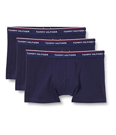 Tommy Hilfiger 3p Trunk Boxer, Bleu, M