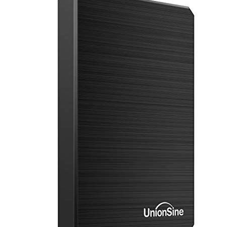 UnionSine 2.5" 500Go Ultra-Mince Disque Dur Externe Portable USB3.0 SATA, Stockage HDD pour PC, Mac, Ordinateur de Bureau, Ordinateur Portable, Wii U, Xbox, PS4 (Noir)