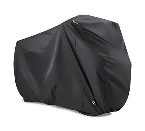 BEEWAY Housse de vélo pour 2 vélos, en Nylon 190T, imperméable, Anti-poussière, Anti-Pluie, Protection UV pour VTT, vélo de Route avec Trous de Verrouillage