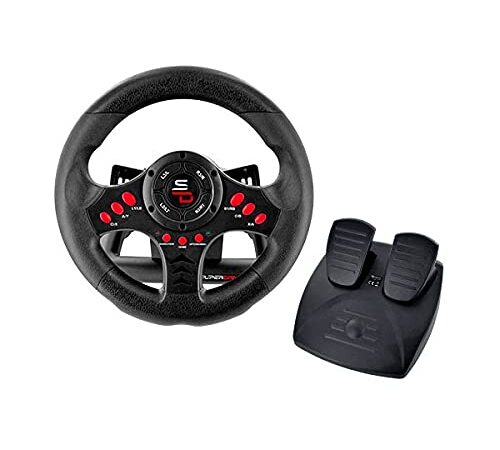 Superdrive - Volant SV400 Racing Wheel avec Pédales et palettes de vitesses pour PS4/Xbox One/PC/PS3