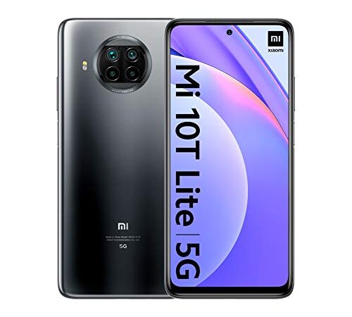 Xiaomi Mi 10T Lite - Smartphone 6+64GB, 6,67” FHD+ DotDisplay, Snapdragon 750G, 64MP AI Quad Camera, 4820mAh, Alexa Hands-Free, Gris (Version internationale + 2 ans de garantie)