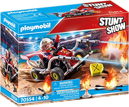 PLAYMOBIL 70554 Stuntshow Véhicule et pompier- Stuntshow- Stuntshow- véhicule pompier