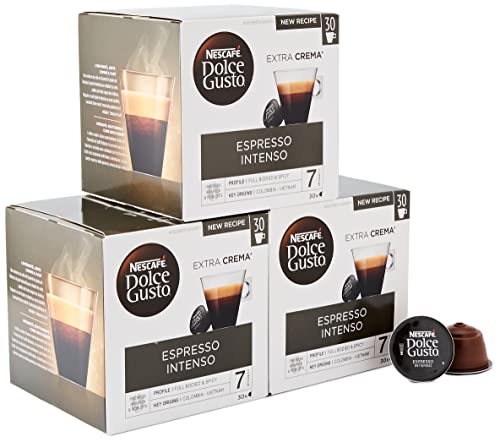Nescafé Dolce Gusto Espresso Intenso - Café - 90 Capsules (Pack de 3 boîtes XL x 30)