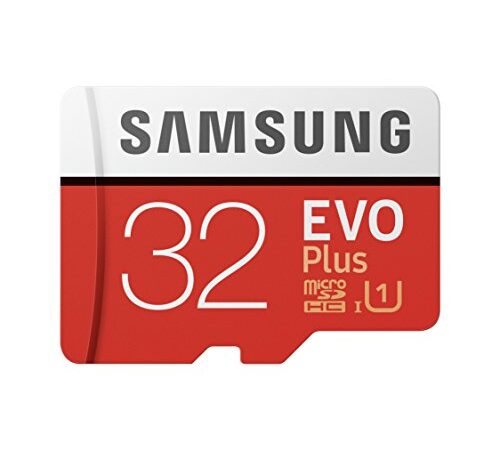 Samsung MB-MC32GA/EU Carte mémoire microSDHC Pro Plus 64 Go UHS Classe de Vitesse 3, Classe 10 pour Action Cam, smartphone et tablette avec adaptateur SD (modèle 2017) EVO Plus 32 Go Rouge/Blanc
