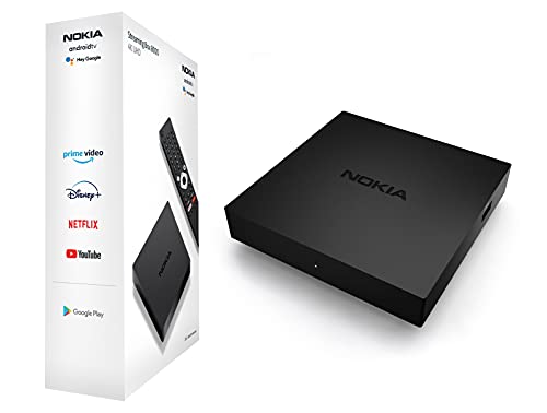Nokia Streaming Box - Android TV Smart Box (Ultra HD 4K, HDR, Chromecast, Assistant Vocal Google, Netflix, Disney +, Prime Vidéo, Google Play Store, WiFi, HDMI, LAN, Bluetooth, H.264, HEVC H.265)