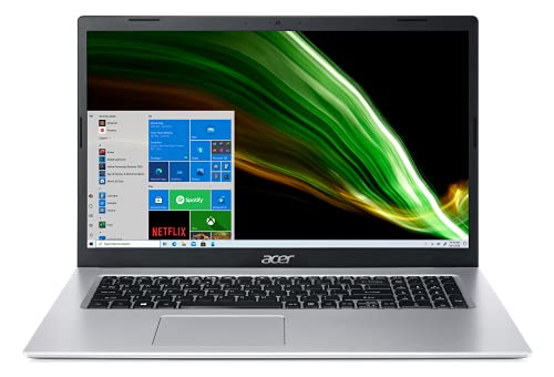 Acer Aspire 3 A317-53-39ET Ordinateur Portable 17,3'' FHD, PC (Intel Core i3-1115G4, RAM 8 Go, SSD 512 Go, UHD Graphics, Windows 11) - Clavier AZERTY (Français), Laptop Gris