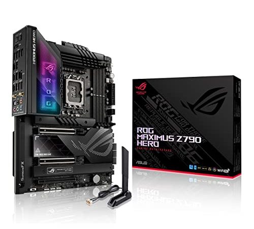 ASUS ROG MAXIMUS Z790 HERO – Carte mère gaming Intel LGA 1700 ATX (20+1 DrMOS, DDR5, PCIe 5.0, 5 x M.2, Thunderbolt 4 USB Type-C, Wi-Fi 6E, AI Overclocking, Aura Sync RGB)