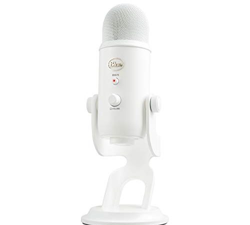 Blue Microphones Yeti, Micro USB pour Enregistrer, Streaming, Gaming, Podcast, Micro Gaming condensateur, Micro PC & Mac avec Effets Blue VO!CE, Support ajustable, Plug and Play - Blanc