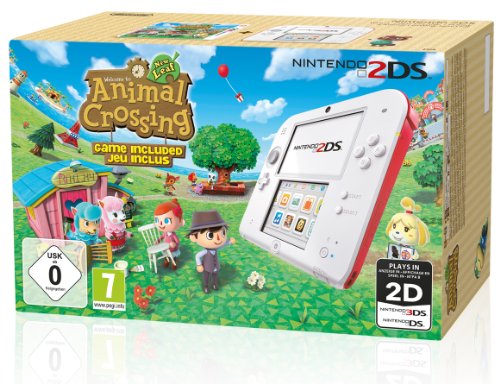 Console Nintendo 2DS - blanc & rouge + Animal Crossing : New Leaf