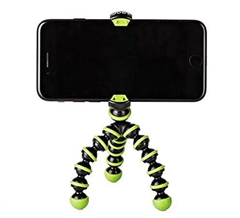 Joby GorillaPod Mobile Mini, Mini Trépied Flexible pour Smartphones, Compatible iPhone, Android et Smartphones Windows, pour Création de Contenu, Vlogging, Streaming en Direct, TIK Tok - Noir et Vert