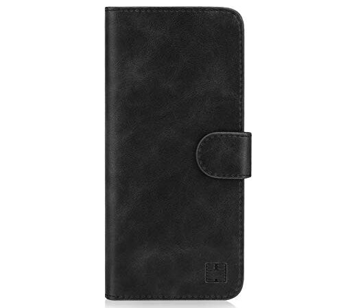 32nd Essential Series - Étui Portefeuille en Cuir PU Flip Coque pour Xiaomi Mi 9 SE, Housse avec Fentes CB et Fermeture Magnétique – Noir