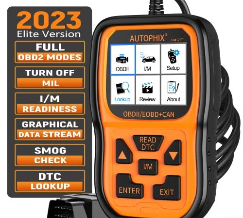 AUTOPHIX Scanner OBD2 Amélioré Lecteur de Code de Véhicule OM126P Voyant de Contrôle de Diagnostic Automatique pour Toutes Les Voitures OBDII après 1996 [Version de Mise à Niveau]