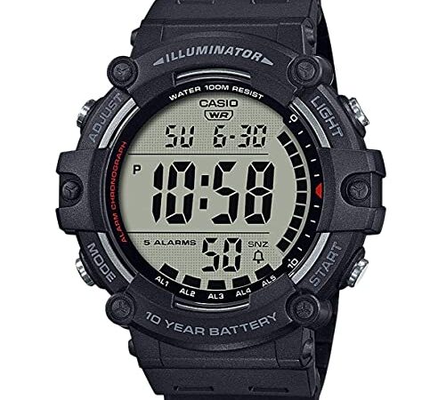 Casio Unisexes-Adultes Digital Quartz Montre avec Bracelet en Plastique AE-1500WH-1AVEF