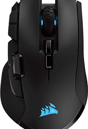 Corsair Ironclaw Wireless RGB, Rechargeable Souris Gaming avec Technologie Slipstream (18000DPI Optique Capteur, Rétroéclairage LED RGB) - Noir