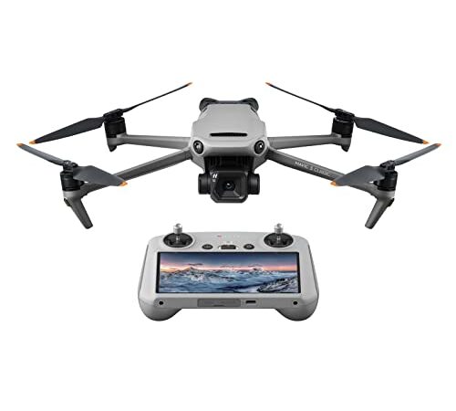 DJI Mavic 3 Classic (DJI RC) – Drone avec caméra, 4/3 CMOS Hasselblad, radiocommande DJI RC, vidéo HD 5,1K, temps de vol 46 min., Drone adultes, plage de transmission optimale de 15 km