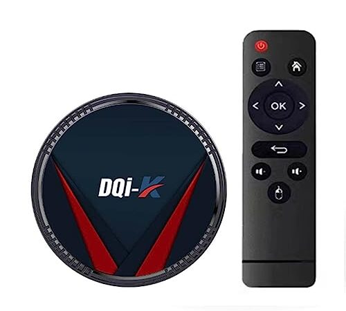 DQi-K Android 12.0 TV Box Quad Core 2GB RAM 16GB ROM Allwinner H618 Lecteur Multimédia,2.4GHz/5GHz Dual WiFi 6K Streaming Boîte de télévision Intelligente