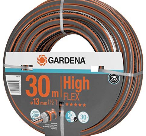Gardena Tuyau Highflex Comfort 13 mm (1/2 Pouce), 30 m: Tuyau de jardin avec profilé de puissance, pression de 30 bars, stable dimensionnellement, résistant aux UV (18066-20)