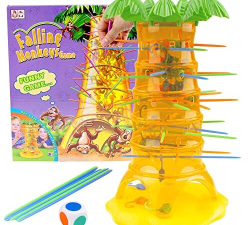 HOVCEH Jeux de Société pour les Enfants, Jeu de fête familial Cadeau pour enfants, Jeu de société familial, Jouet interactif pour enfants avec 30 bâtons de jeu colorés, Jouet éducatif à partir 3 4 ans