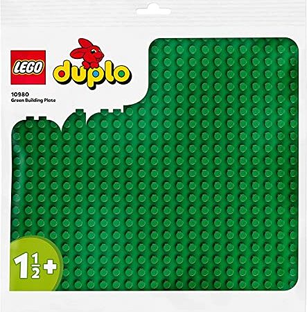 LEGO 10980 Duplo La Plaque De Construction Verte, Socle de Base pour Assemblage et Exposition, Jouet de Construction pour Enfants