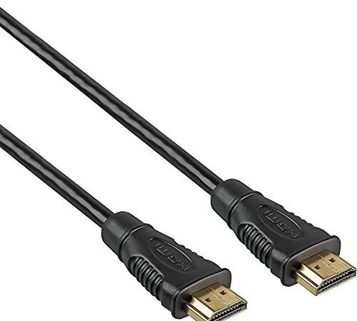 PremiumCord 4K Câble HDMI Haute Vitesse M/M 10.2Gbps avec Ethernet, Compatible avec Vidéo 4K@30Hz 2160p, Full HD 1080p, 3X Blindé, Deep Color, 3D, Arc, HDR, Connecteurs plaqués Or, Noir, 1,5 m