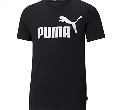 PUMA Garçon Ess Logo Tee B T Shirt, Noir, FR : Taille Unique (Taille Fabricant 140) EU