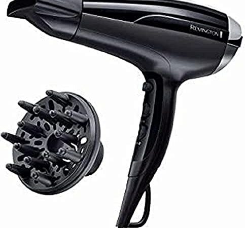 Remington Sèche-cheveux Ionique [Puissance, Brillance, Antistatique] Pro Air-Shine (Léger, 2300W, Céramique Tourmaline, Anti-frizz, 3 températures/2 vitesses, 2 accessoires) D5215