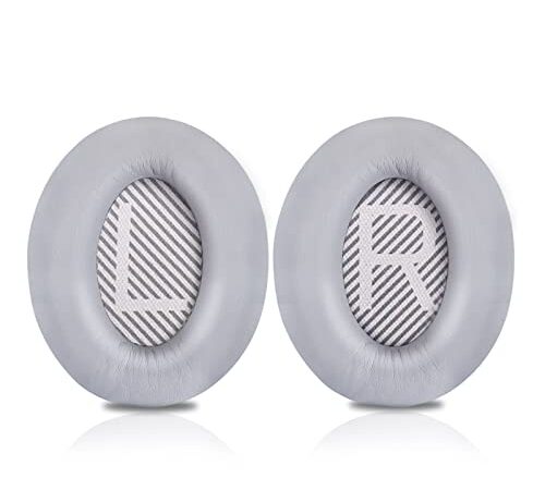 Ruikdly Oreillette de Remplacement Coussinets d'oreille Coussinets de Remplacement pour Bose QuietComfort 35 Quiet Comfort 35 II 15 QC15 QC25 QC2 QC35 QC35 II Casque Circum-aural,Argent