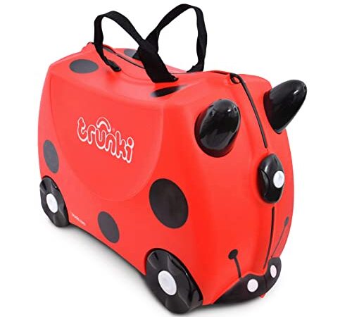 Trunki Valise à Roulettes pour Enfants et Bagages à Main pour Enfants : Valise à Roulettes Harley La Coccinelle (Rouge)