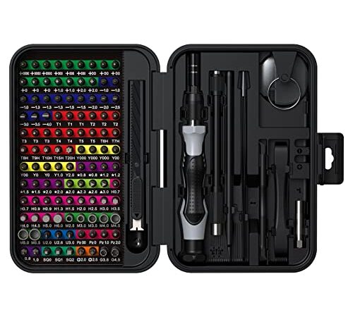 132 en 1 Tournevis de Precision,Portable Kit Tournevis de Précision Magnétique Tournevis Outils de Réparation Pour Réparer Smartphone,Ordinateur,Tablette,Lunettes,Montre,Petits Appareils Ménagers