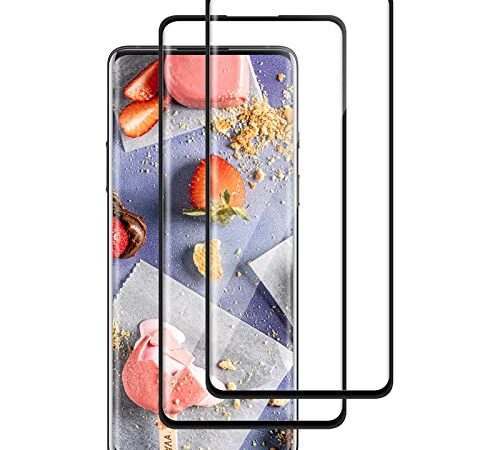 [2 Pièces] Verre Trempé pour Oneplus 7 Pro/Oneplus 7T Pro, Sans Bulles, Haute Sensibilité, Dureté 9H, Anti-Huile, Ultra Claire Film Protecteur, Protection Écran pour Oneplus 7 Pro/Oneplus 7T Pro, Noir