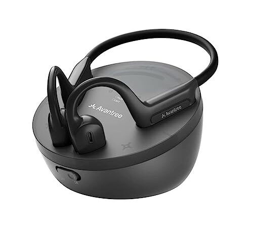 Avantree Medley Air – Écouteurs sans Fil Ouverts pour Télévision avec émetteur TV Bluetooth/Station de Charge, Casque Compatible Barre de Son, Dialogues éclaircis et Sensibilité à Votre Environnement