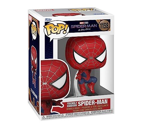 Funko Pop! Marvel: Spiderman No Way Home 2021 - Spider-Man - Leaping SM2 - Figurine en Vinyle à Collectionner - Idée de Cadeau - Produits Officiels - Jouets pour Les Enfants et Adultes - Movies Fans