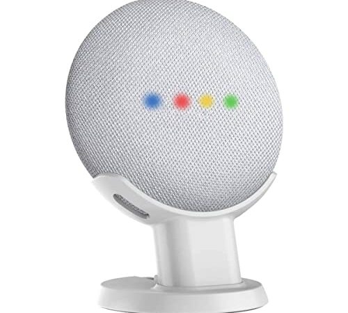 Gelink Bureau Supporto pour Google Home Mini/Nest Mini (2nd gen)(Blanc)