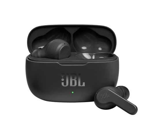 JBL Wave 200TWS – Écouteurs intra-auriculaires véritablement sans fil - Avec technologie Bluetooth et assistant vocal – Autonomie jusqu'à 25 hrs – Étui de recharge inclus - Noir