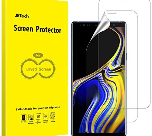 JETech Protection Écran Samsung Galaxy Note 9, Film Ultra HD TPU, Coque Compatible, Lot de 2