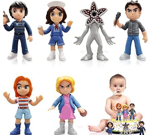 Lot de 6 Figurines Pop Strangers Things, Strangers Things Jouets De Poupée, Poupée Figurine Strangers Things, Strangers Thing Pop Modèle Collection Jouets pour Enfants Adultes