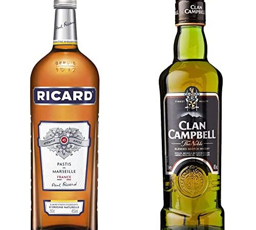 RICARD Pastis de Marseille 150cl 45% & Clan Campbell Scotch Whisky Blended 40% - 35cl