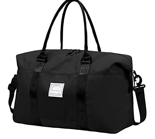 Sac de Sport Femme Bagage Cabine pour Easyjet Homme Sac de Voyage Léger avec Sac Humide Séparé Bagage à Main Grande Taille Sac Week-End Résistant à l'eau