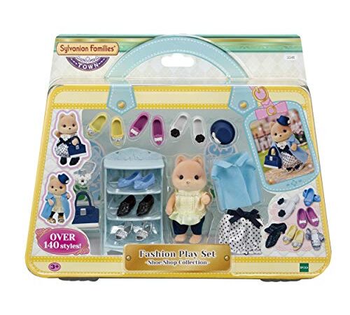 SYLVANIAN FAMILIES - La valisette de Mode et Grande Soeur Chien Caramel - 5541 - Figurines Prêt-à-Jouer - Mini Poupées