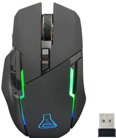 The G-Lab Kult Caesium Souris Gamer sans Fil Rechargeable - Souris Gaming Wireless Haute Performance 7200dpi, LED RGB, 6 Boutons, Souris Gaming Ergonomique, Compatible Pc Ps4 Ps5 Xbox One - 2023